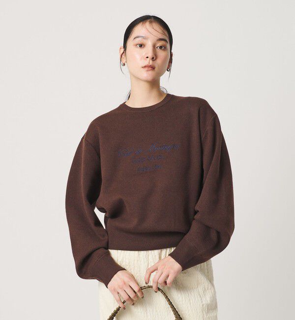 BEAUTY&YOUTH UNITED ARROWS「ロゴクルーネック ニットプルオーバー ウォッシャブル」|ニット・セーター|MD.BROWN