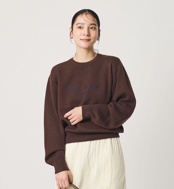 BEAUTY&YOUTH UNITED ARROWS「ロゴクルーネック ニットプルオーバー ウォッシャブル」|ニット・セーター|