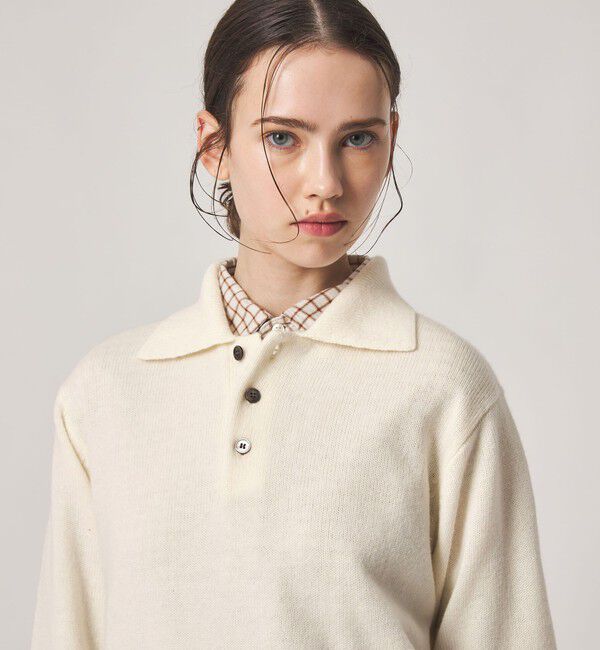 STEVEN ALAN「＜Steven Alan＞ウール カシミヤ ポロカラー ニット」|ニット・セーター|
