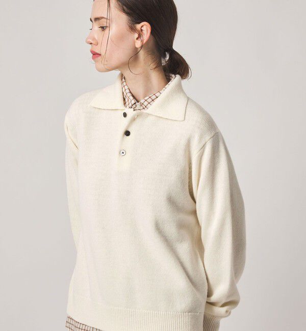 STEVEN ALAN「＜Steven Alan＞ウール カシミヤ ポロカラー ニット」|ニット・セーター|