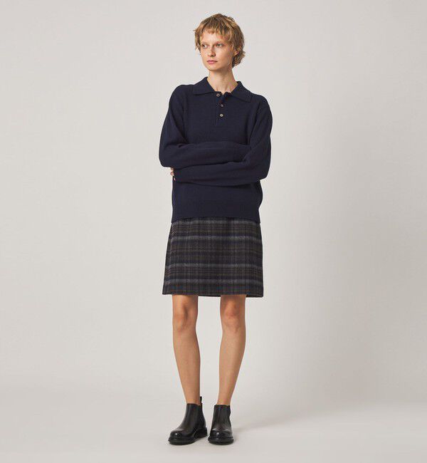 STEVEN ALAN「＜Steven Alan＞ウール カシミヤ ポロカラー ニット」|ニット・セーター|