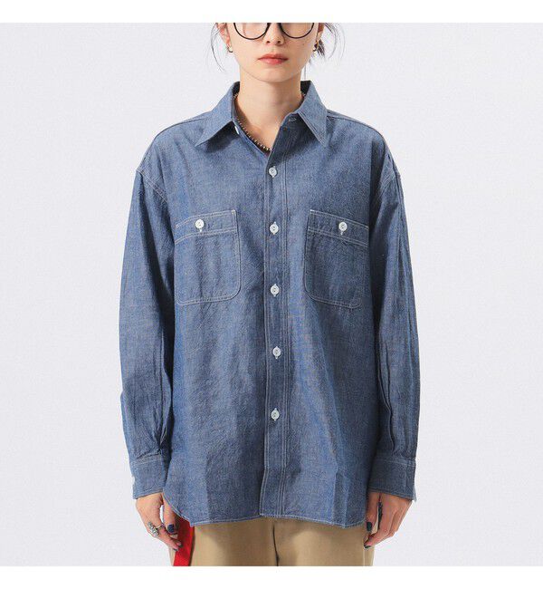 BEAMS SELECTION for WOMEN「【別注】BUZZ RICKSON'S / シャンブレー ロングスリーブ シャツ」|シャツ・ブラウス|