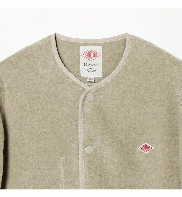 BEAMS SELECTION for WOMEN「DANTON / ノーカラー フリース ジャケット」|ブルゾン・スタジャン|