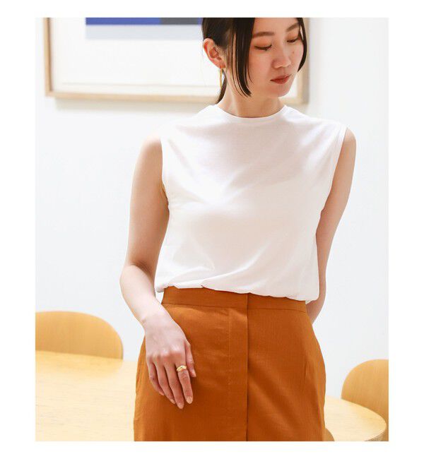 BEAMS SELECTION for WOMEN「ATON / ORGANIC FRESCA タンクトップ」|Tシャツ・カットソー|