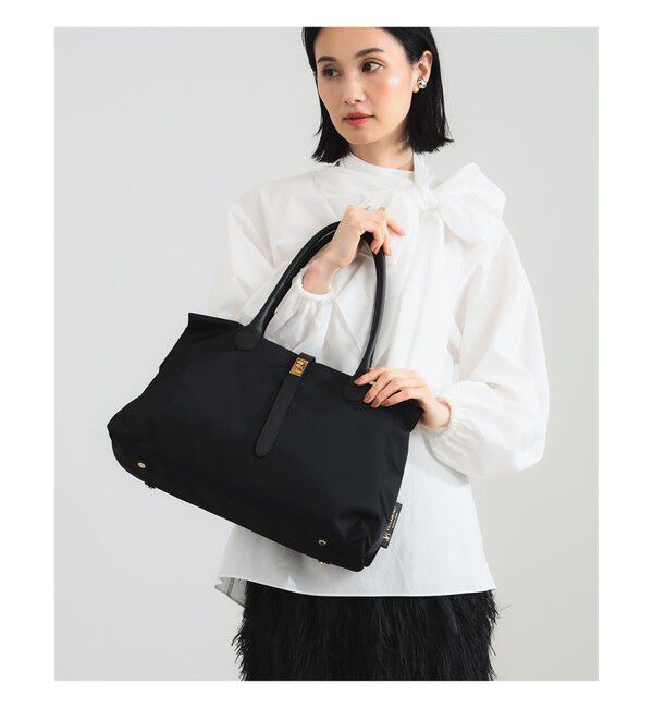 BEAMS SELECTION for WOMEN「VIOLAd&rsquo;ORO / ナイロン スクエア トートバッグ」|トートバッグ|BLACK&times;BLACK