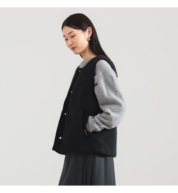 BEAMS SELECTION for WOMEN「Barbour / DULSIE ボア ライナー ベスト」|ダウン|