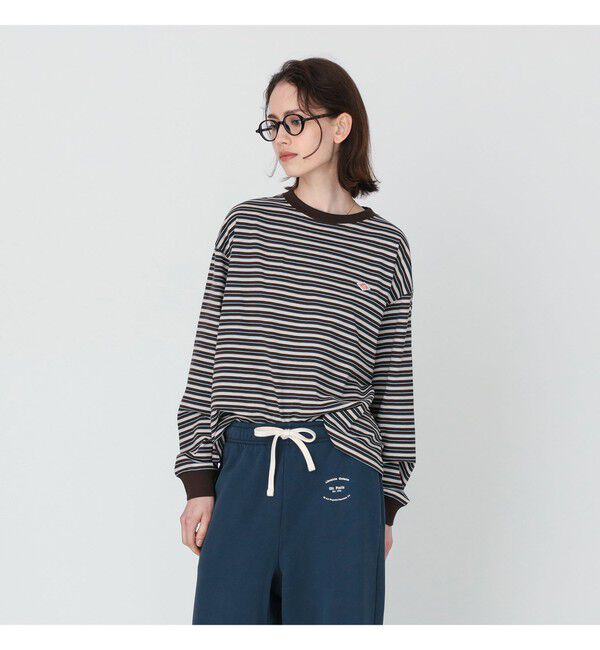 BEAMS SELECTION for WOMEN「DANTON / LONG SLEEVE T-SHIRT STRIPE」|Tシャツ・カットソー|