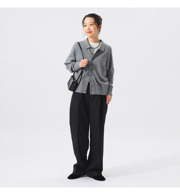 BEAMS SELECTION for WOMEN「【別注】LACOSTE for BEAMS BOY / ポロ カーディガン」|ニット・セーター|