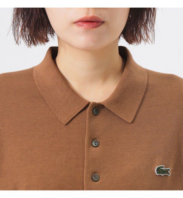 BEAMS SELECTION for WOMEN「【別注】LACOSTE for BEAMS BOY / ポロ カーディガン」|ニット・セーター|