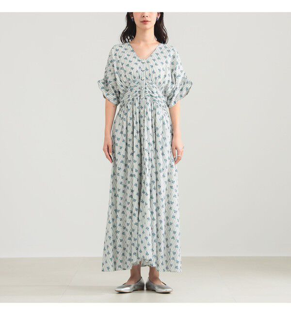 BEAMS SELECTION for WOMEN「ne Quittez pas / スモール フラワー ギャザー ワンピース」|ワンピース|