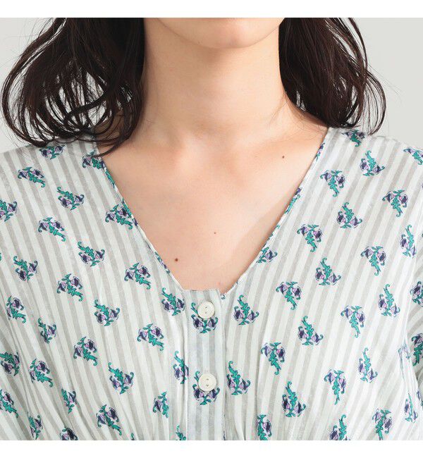 BEAMS SELECTION for WOMEN「ne Quittez pas / スモール フラワー ギャザー ワンピース」|ワンピース|