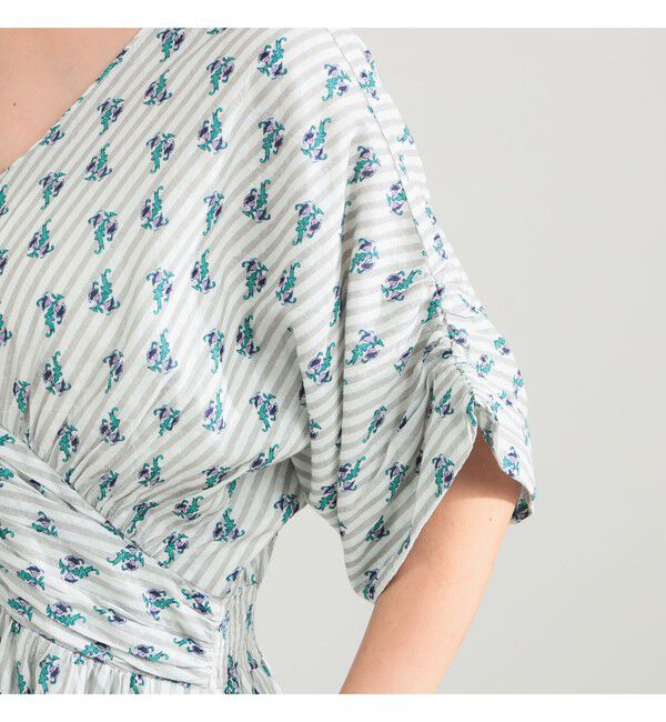 BEAMS SELECTION for WOMEN「ne Quittez pas / スモール フラワー ギャザー ワンピース」|ワンピース|