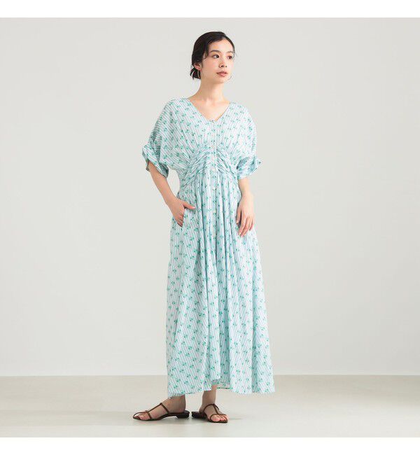 BEAMS SELECTION for WOMEN「ne Quittez pas / スモール フラワー ギャザー ワンピース」|ワンピース|