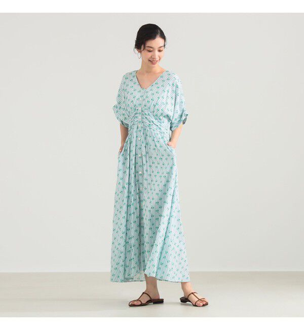 BEAMS SELECTION for WOMEN「ne Quittez pas / スモール フラワー ギャザー ワンピース」|ワンピース|