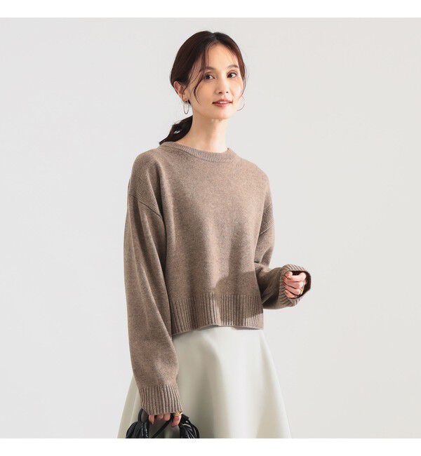 Demi-Luxe BEAMS 「7ゲージ ウール クルーネック プルオーバー」|ニット・セーター|BEIGE