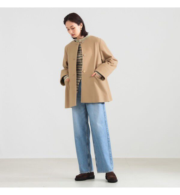 Demi-Luxe BEAMS 「ソフトメルトン ノーカラーコート」|ダッフルコート|