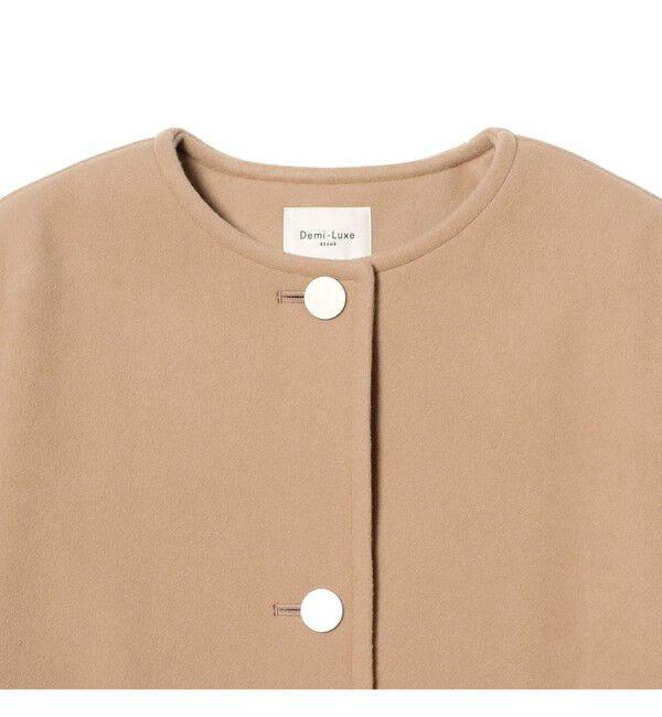 Demi-Luxe BEAMS 「ソフトメルトン ノーカラーコート」|ダッフルコート|
