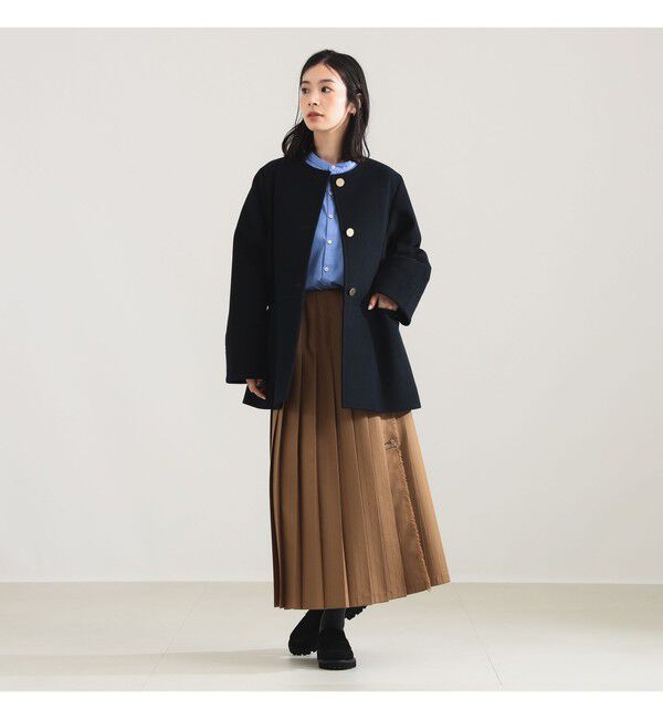 Demi-Luxe BEAMS 「ソフトメルトン ノーカラーコート」|ダッフルコート|