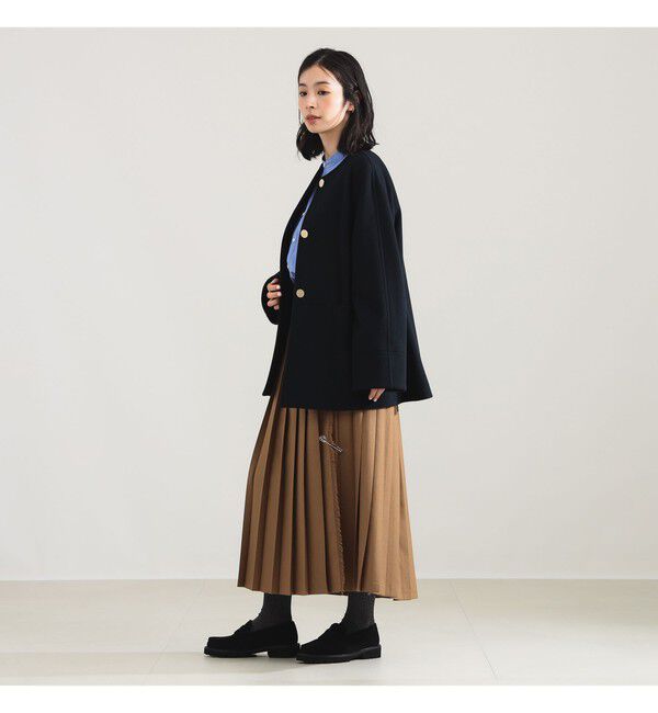 Demi-Luxe BEAMS 「ソフトメルトン ノーカラーコート」|ダッフルコート|