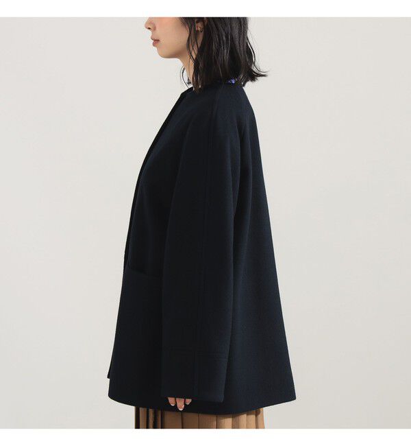 Demi-Luxe BEAMS 「ソフトメルトン ノーカラーコート」|ダッフルコート|