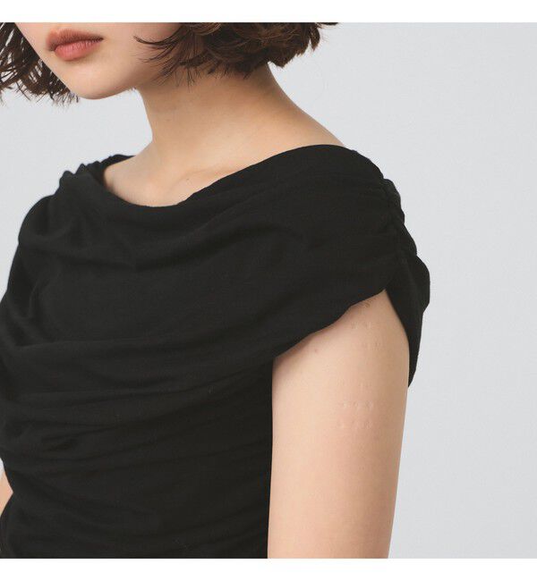 Ray BEAMS 「ギャザー ドレープ Tシャツ」|Tシャツ・カットソー|