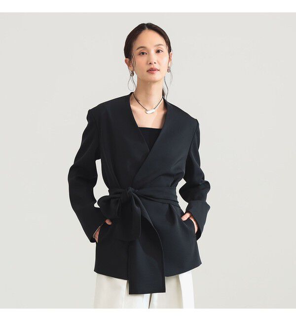 Demi-Luxe BEAMS 「ドライカルゼ ベルテッド ジャケット」|ダッフルコート|
