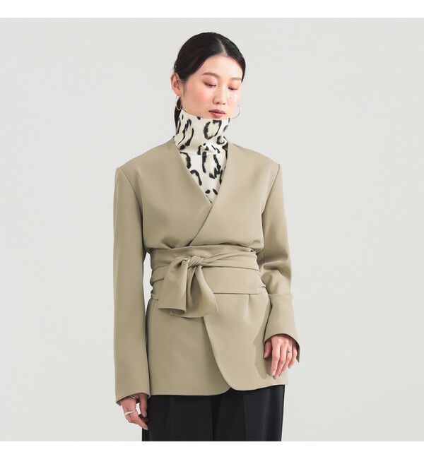 Demi-Luxe BEAMS 「ドライカルゼ ベルテッド ジャケット」|ダッフルコート|