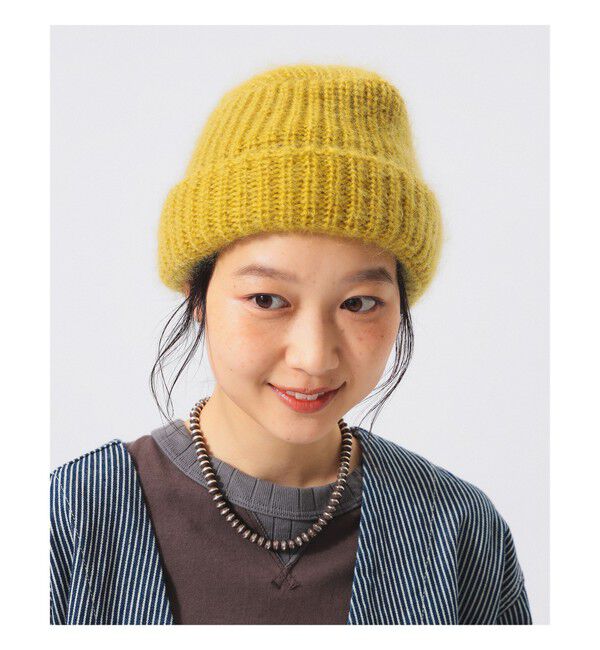 BEAMS SELECTION for WOMEN「【別注】cableami &times; BEAMS BOY / モヘア ワッチキャップ」|その他|YELLOW