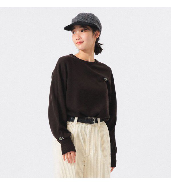 BEAMS SELECTION for WOMEN「【別注】LACOSTE for BEAMS BOY / クルー ネック ニット」|ニット・セーター|