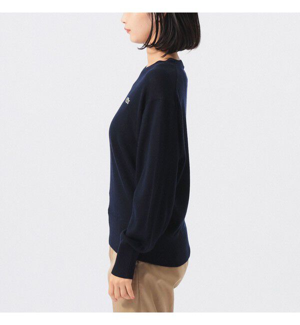 BEAMS SELECTION for WOMEN「【別注】LACOSTE for BEAMS BOY / クルー ネック ニット」|ニット・セーター|