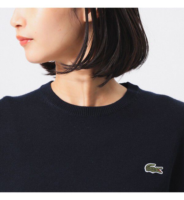 BEAMS SELECTION for WOMEN「【別注】LACOSTE for BEAMS BOY / クルー ネック ニット」|ニット・セーター|