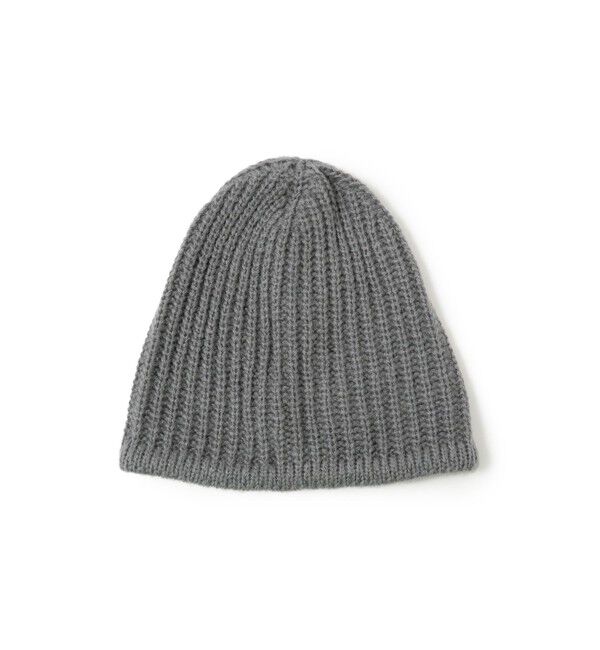 BEAMS SELECTION for WOMEN「RACAL / ローゲージリブニットフーディー」|ニット帽|GREY