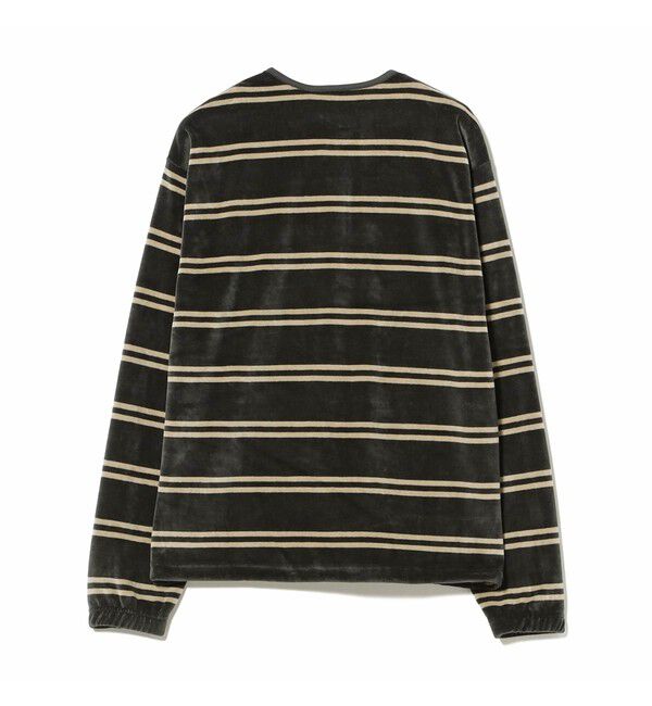 BEAMS SELECTION for WOMEN「【別注】Healthknit / ボーダー ベロア ヘンリーネック」|Tシャツ・カットソー|