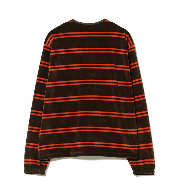BEAMS SELECTION for WOMEN「【別注】Healthknit / ボーダー ベロア ヘンリーネック」|Tシャツ・カットソー|