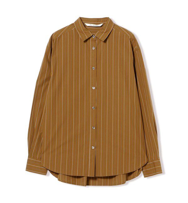 Ray BEAMS 「ストライプ レギュラーカラー ビッグ シャツ」|シャツ・ブラウス|