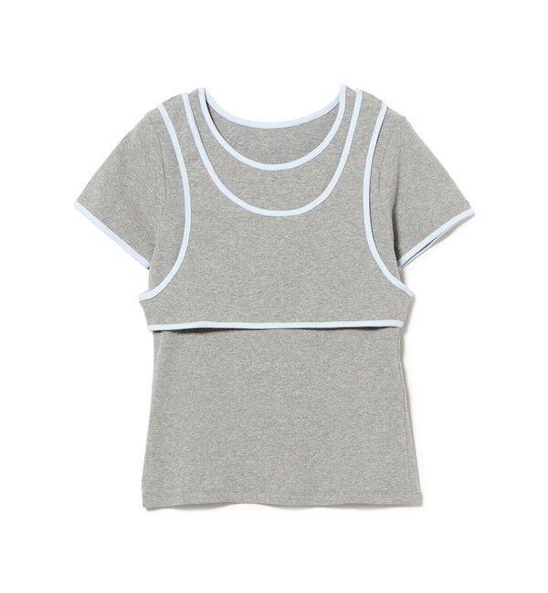 Ray BEAMS 「パイピング タンクトップ レイヤー Tシャツ」|Tシャツ・カットソー|GREY