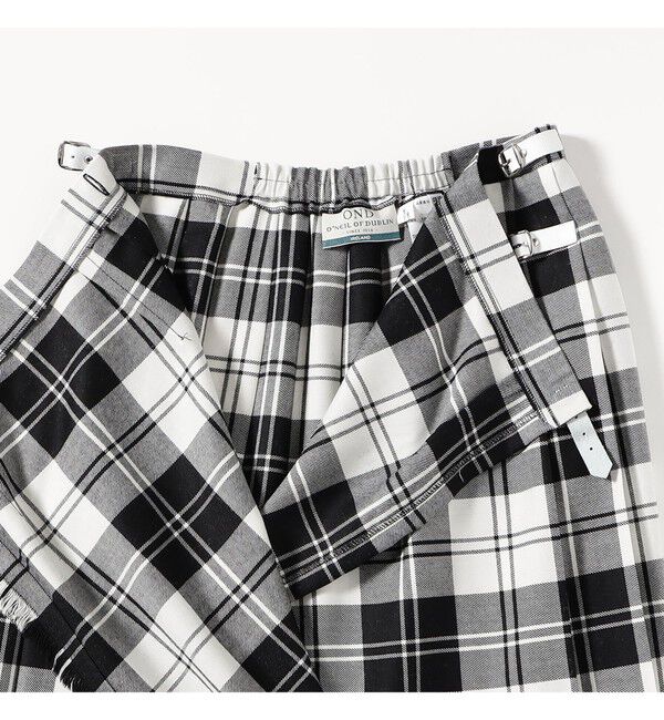 BEAMS SELECTION for WOMEN「【別注】O&rsquo;NEIL OF DUBLIN &times; Demi-Luxe BEAMS / ウール イージー ロング キルトスカート 73cm」|スカート|