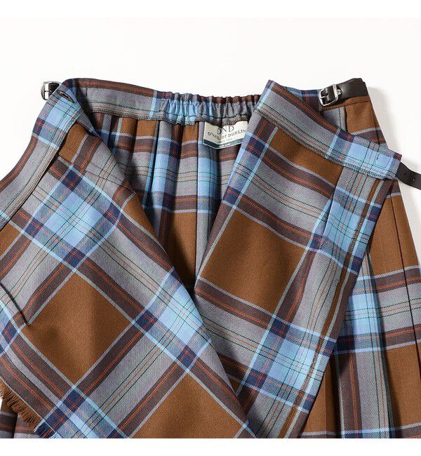 BEAMS SELECTION for WOMEN「【別注】O&rsquo;NEIL OF DUBLIN &times; Demi-Luxe BEAMS / ウール イージー ロング キルトスカート 73cm」|スカート|