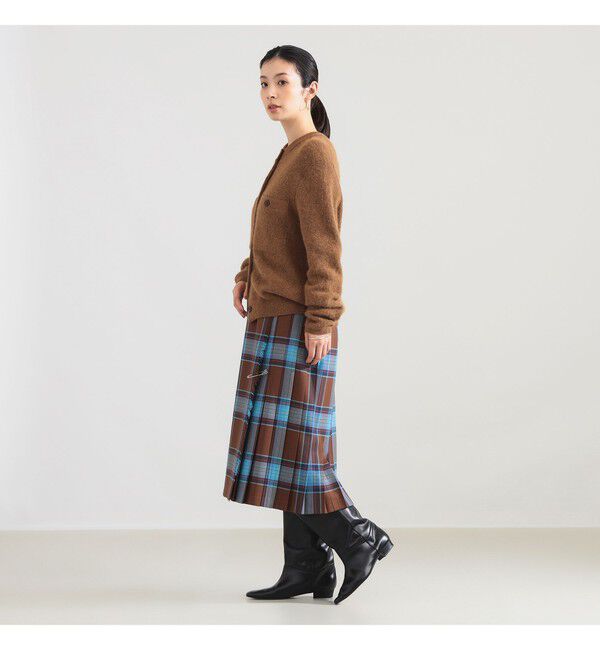 BEAMS SELECTION for WOMEN「【別注】O&rsquo;NEIL OF DUBLIN &times; Demi-Luxe BEAMS / ウール イージー ロング キルトスカート 73cm」|スカート|