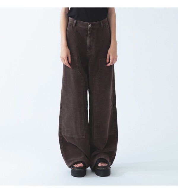 Ray BEAMS 「コーディロイ ニーパッチ パンツ」|その他|BROWN