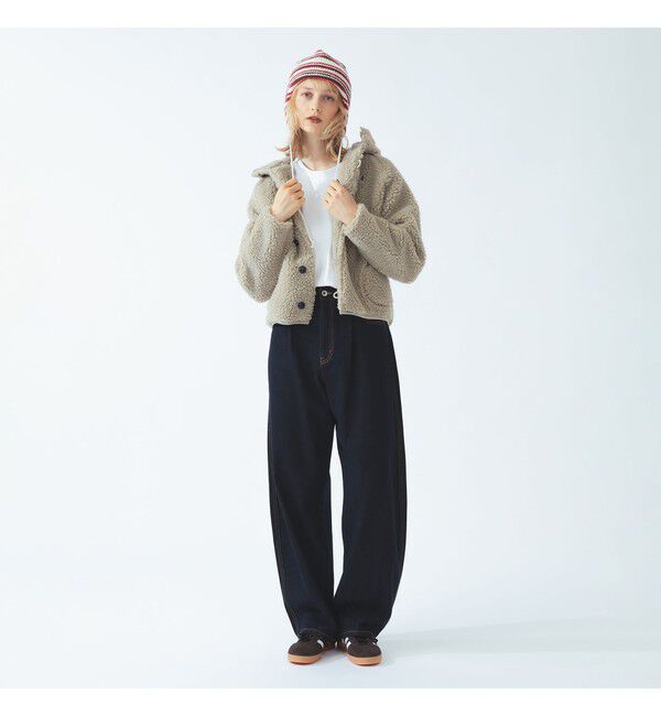 BEAMS SELECTION for WOMEN「【別注】Gymphlex &times; Ray BEAMS / ボア ボタン ジャケット」|ブルゾン・スタジャン|