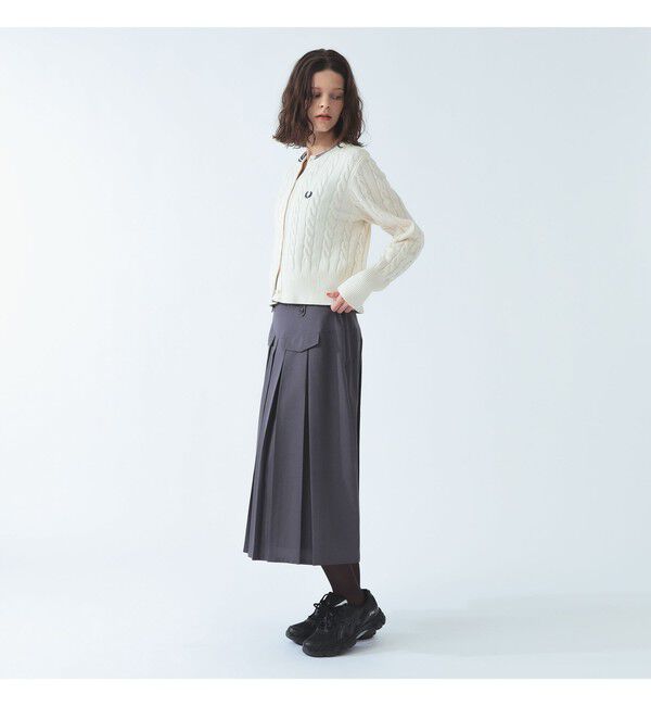 BEAMS SELECTION for WOMEN「【別注】FRED PERRY &times; Ray BEAMS / ケーブル ニット カーディガン　〈26AW 寒暖差対策 着回し 〉」|カーディガン|