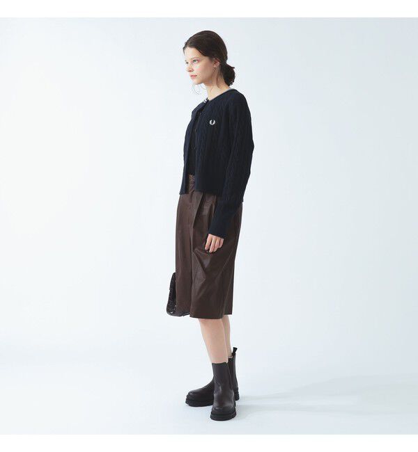 BEAMS SELECTION for WOMEN「【別注】FRED PERRY &times; Ray BEAMS / ケーブル ニット カーディガン　〈26AW 寒暖差対策 着回し 〉」|カーディガン|