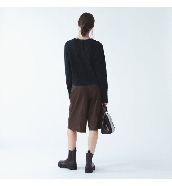 BEAMS SELECTION for WOMEN「【別注】FRED PERRY &times; Ray BEAMS / ケーブル ニット カーディガン　〈26AW 寒暖差対策 着回し 〉」|カーディガン|