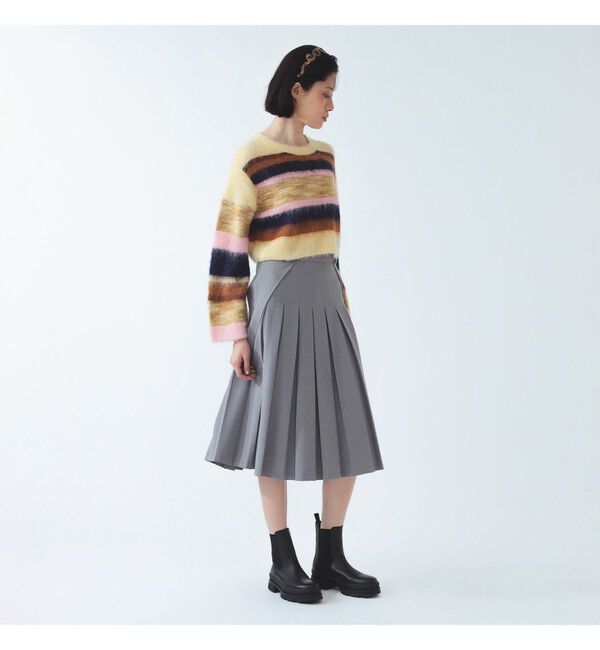 Ray BEAMS 「ミックス マルチボーダー クルーネック」|ニット・セーター|