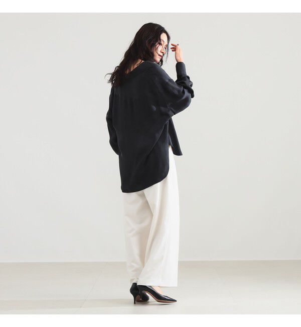 Demi-Luxe BEAMS 「【10/15 新規値下げ】キュプラ Vネック プルオーバーシャツ」|シャツ・ブラウス|