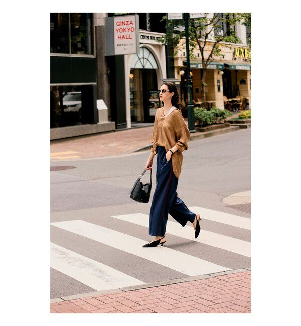 Demi-Luxe BEAMS 「【10/15 新規値下げ】キュプラ Vネック プルオーバーシャツ」|シャツ・ブラウス|