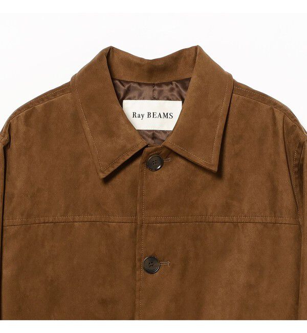 Ray BEAMS 「フェイクレザー ステンカラー ハーフコート」|ダッフルコート|