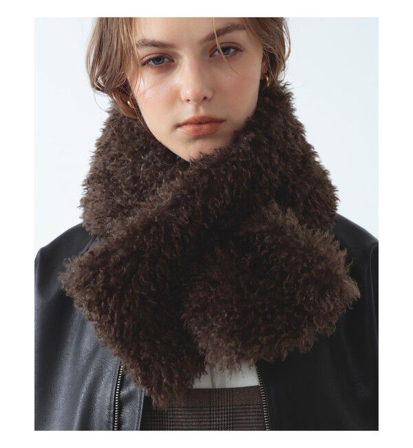 Ray BEAMS 「フェイクファー ティペット 2026」|マフラー|BROWN