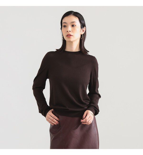Demi-Luxe BEAMS 「AK+1 / 16ゲージ ロングスリーブ プルオーバー」|ニット・セーター|BROWN
